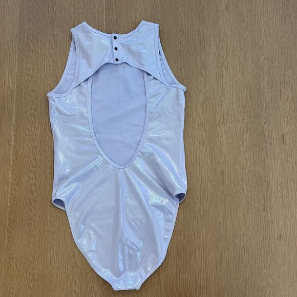 Women's Nike Revolve Size S Bodysuit GCE Iridescent Oxygen Purple Open Back - Picture 4 of 8